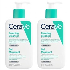 2 x CeraVe Foaming Cleanser for Normal to Oily Skin 236ml New